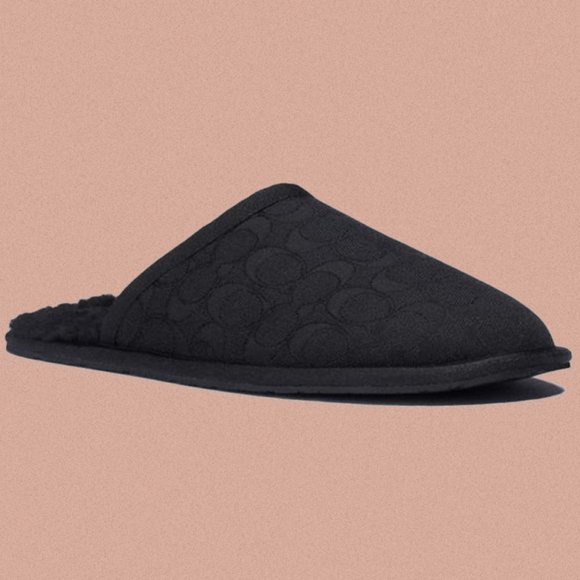 Coach Signature Slippers Men's Black - Picture 1 of 3